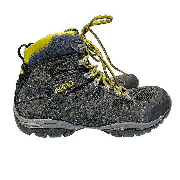 Asolo Shoes Asolo Mens Hiking Boots Graphite Gray Black Yellow